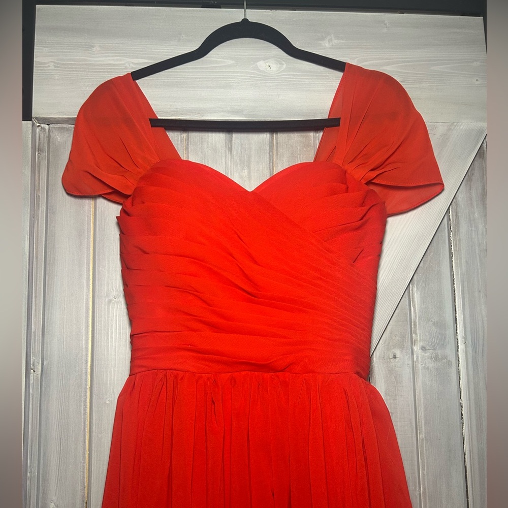 Elegant Red Off the Shoulder Evening Gown